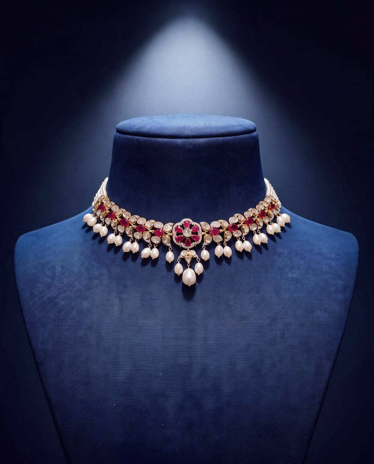 Srijita Polki And Diamond Choker