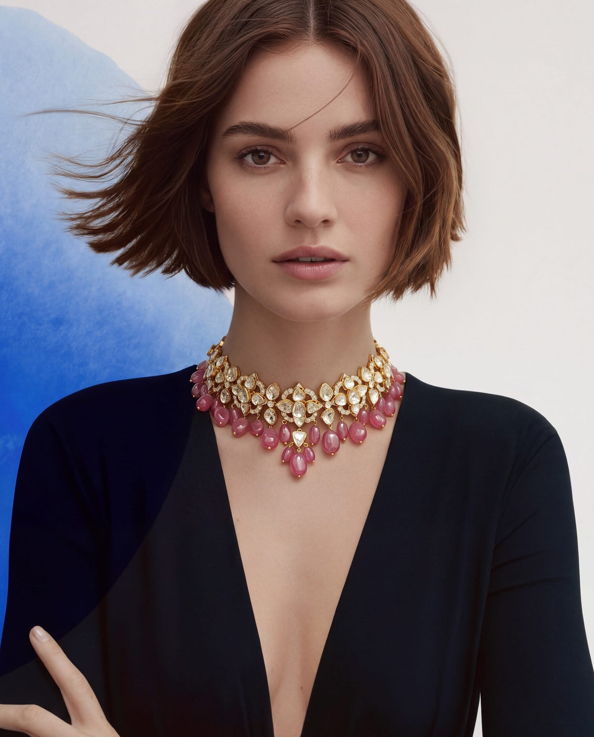 Eileen Polki And Diamond Choker
