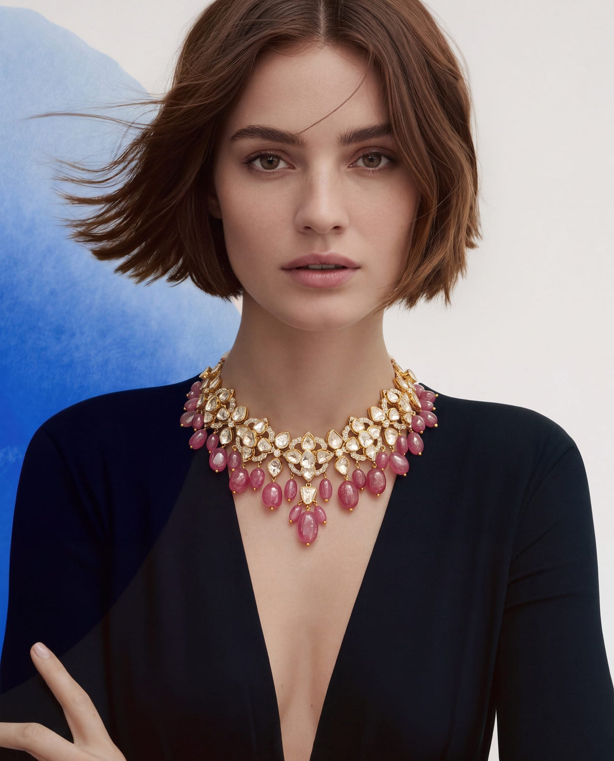 Eileen Polki And Diamond Choker