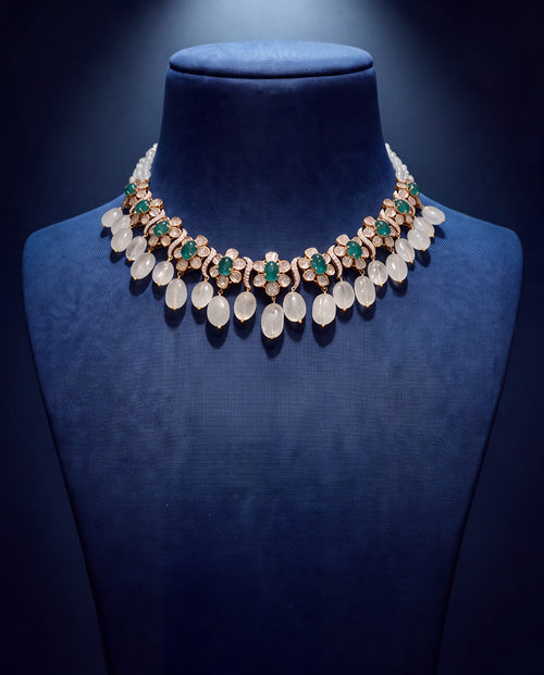Sahana Polki And Diamond Necklace