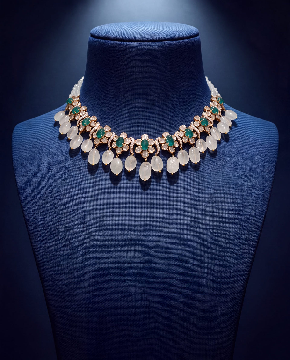 Sahana Polki And Diamond Necklace