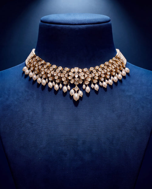 Karuna Polki And Diamond Choker