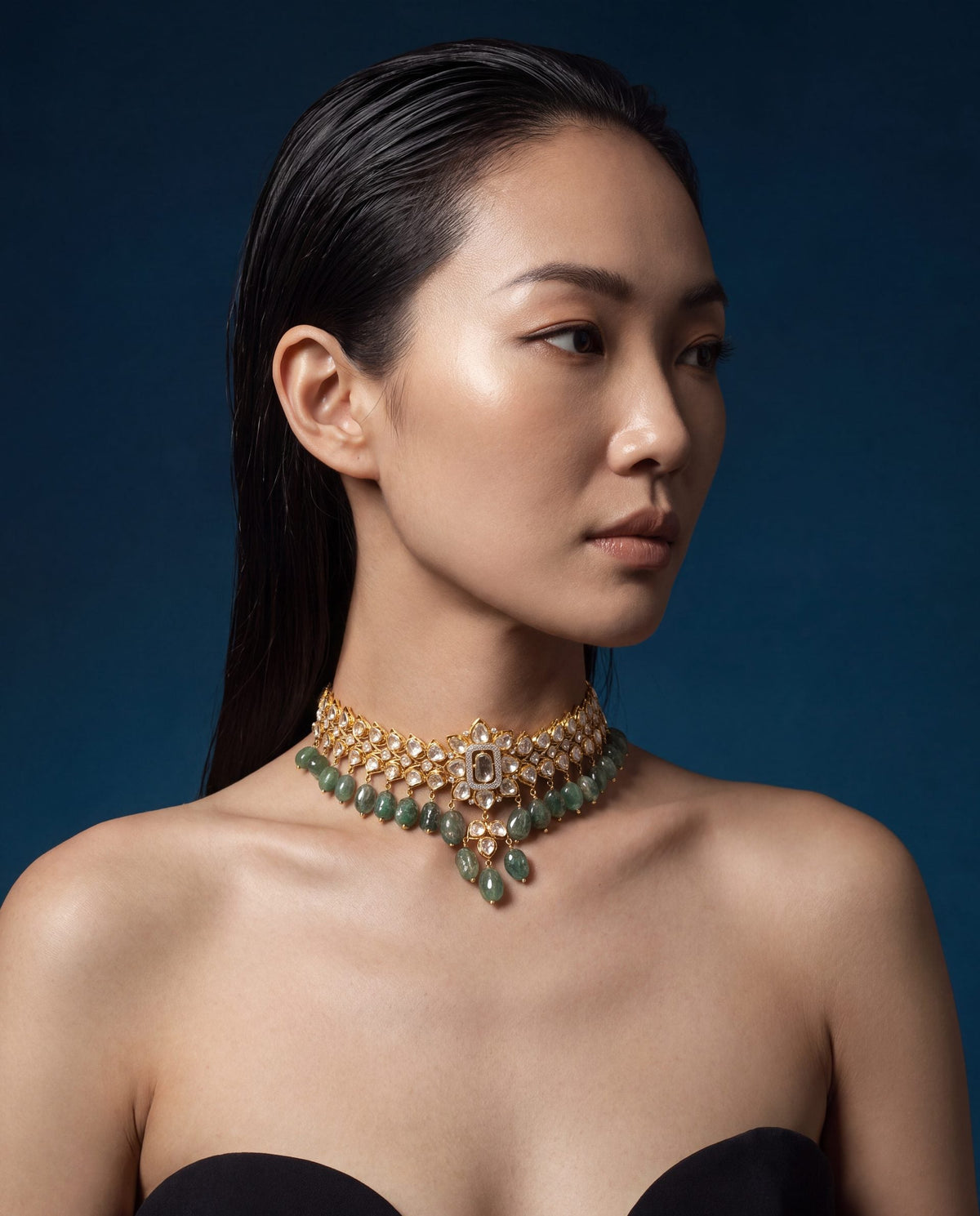 Nia Polki And Diamond Choker