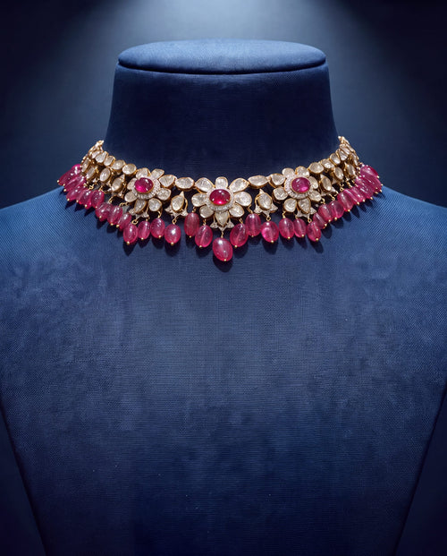 Khushi Polki And Diamond Necklace