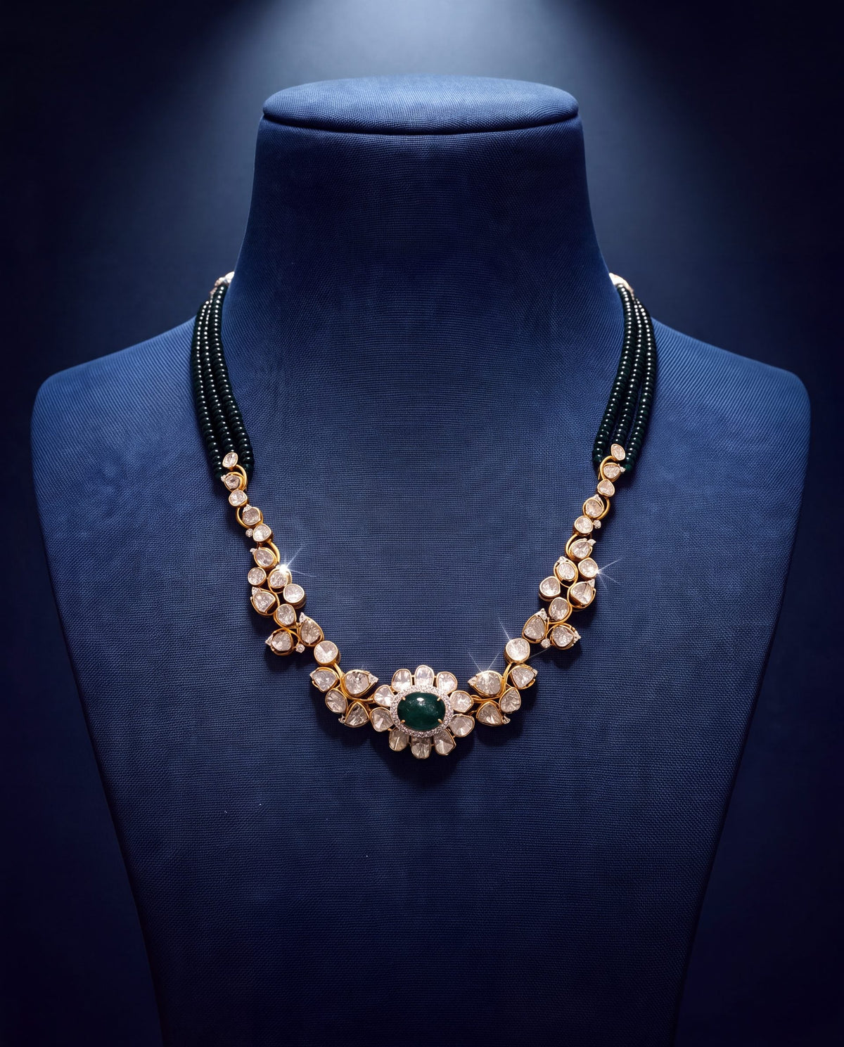 Farzana Polki And Diamond Necklace