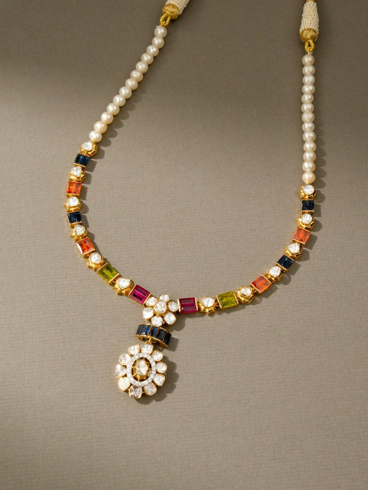 Tanvi Polki And Diamond Necklace