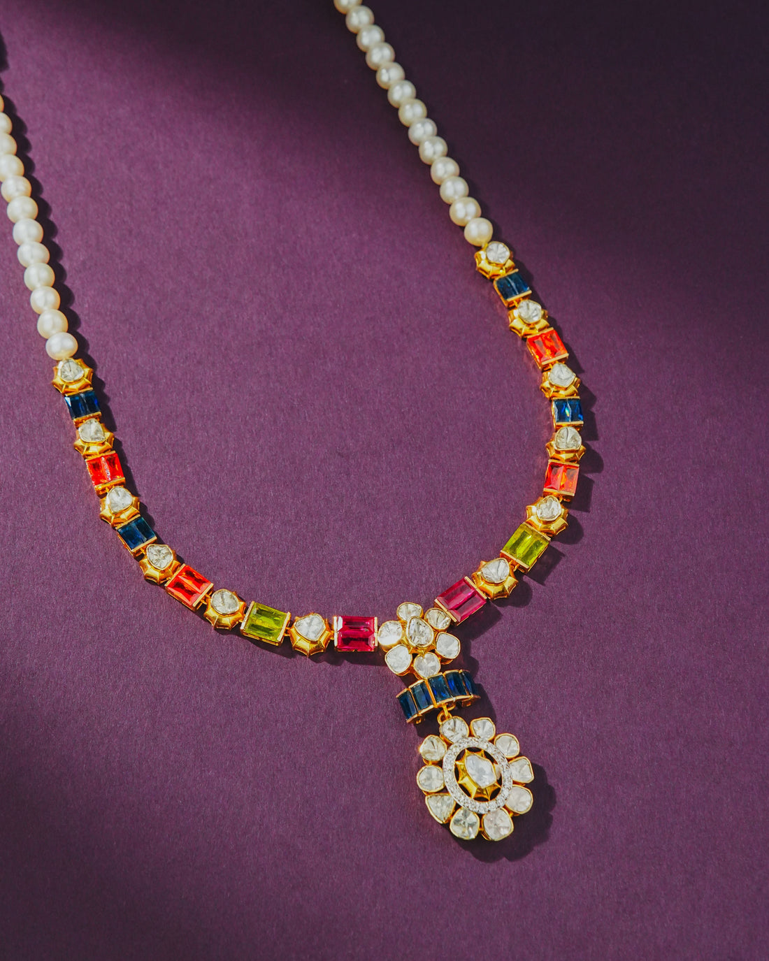 Tanvi Polki And Diamond Necklace