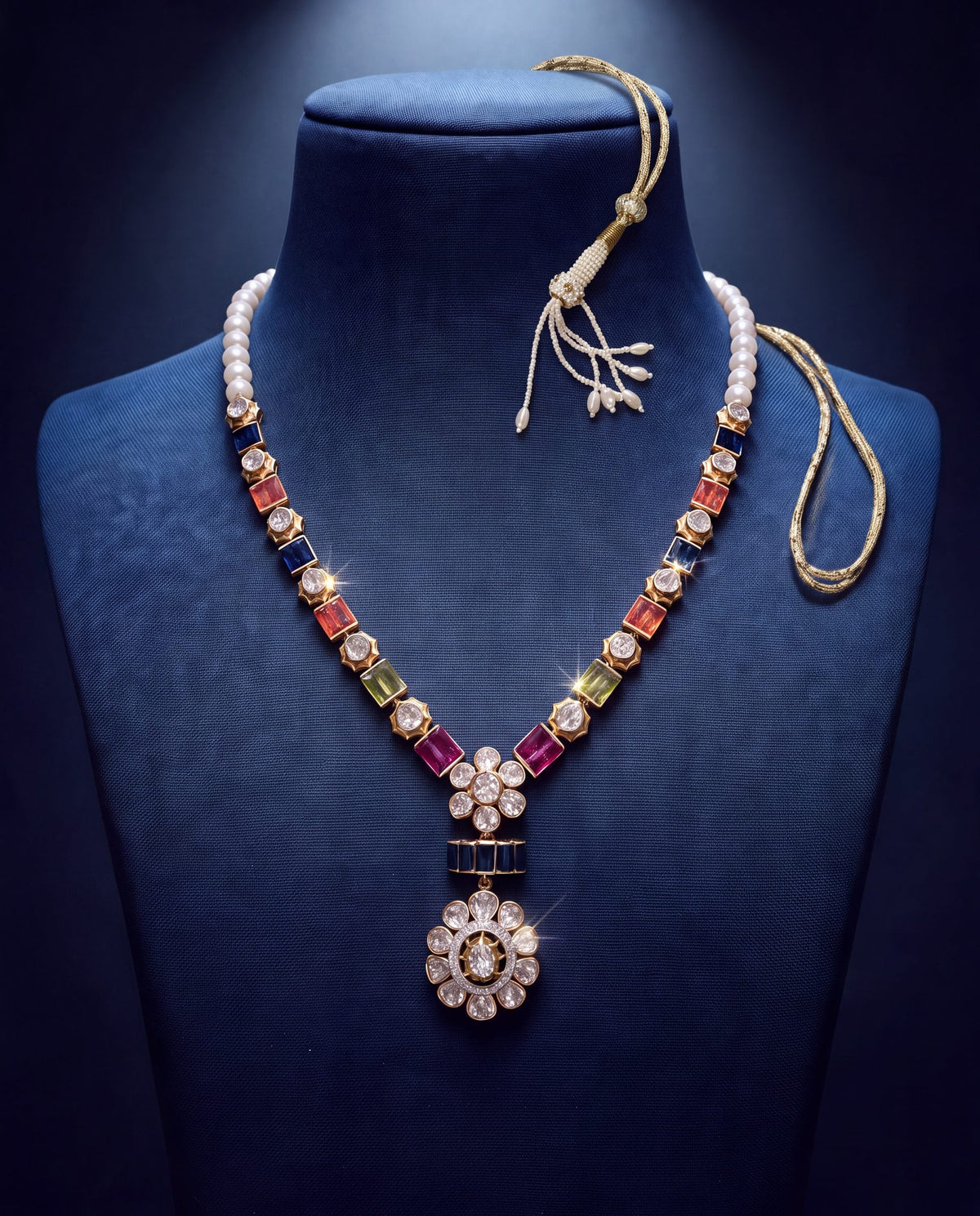 Tanvi Polki And Diamond Necklace