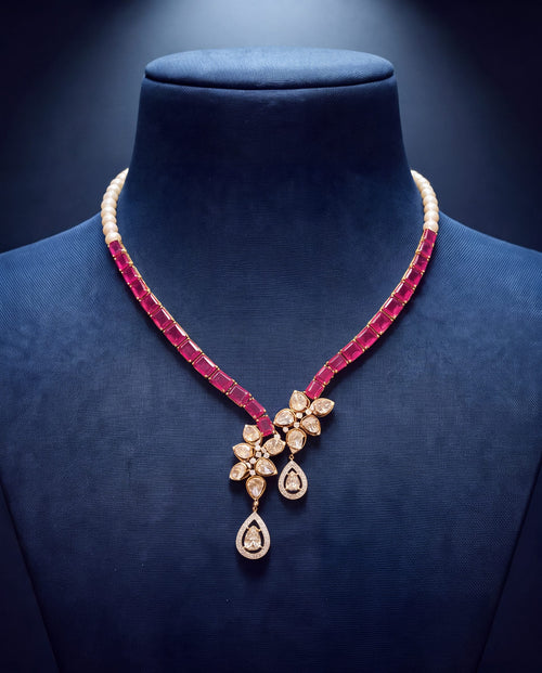 Leena Polki And Diamond Necklace