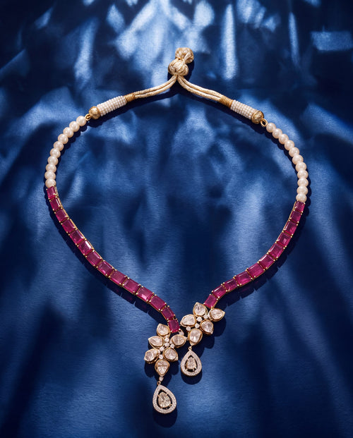 Leena Polki And Diamond Necklace