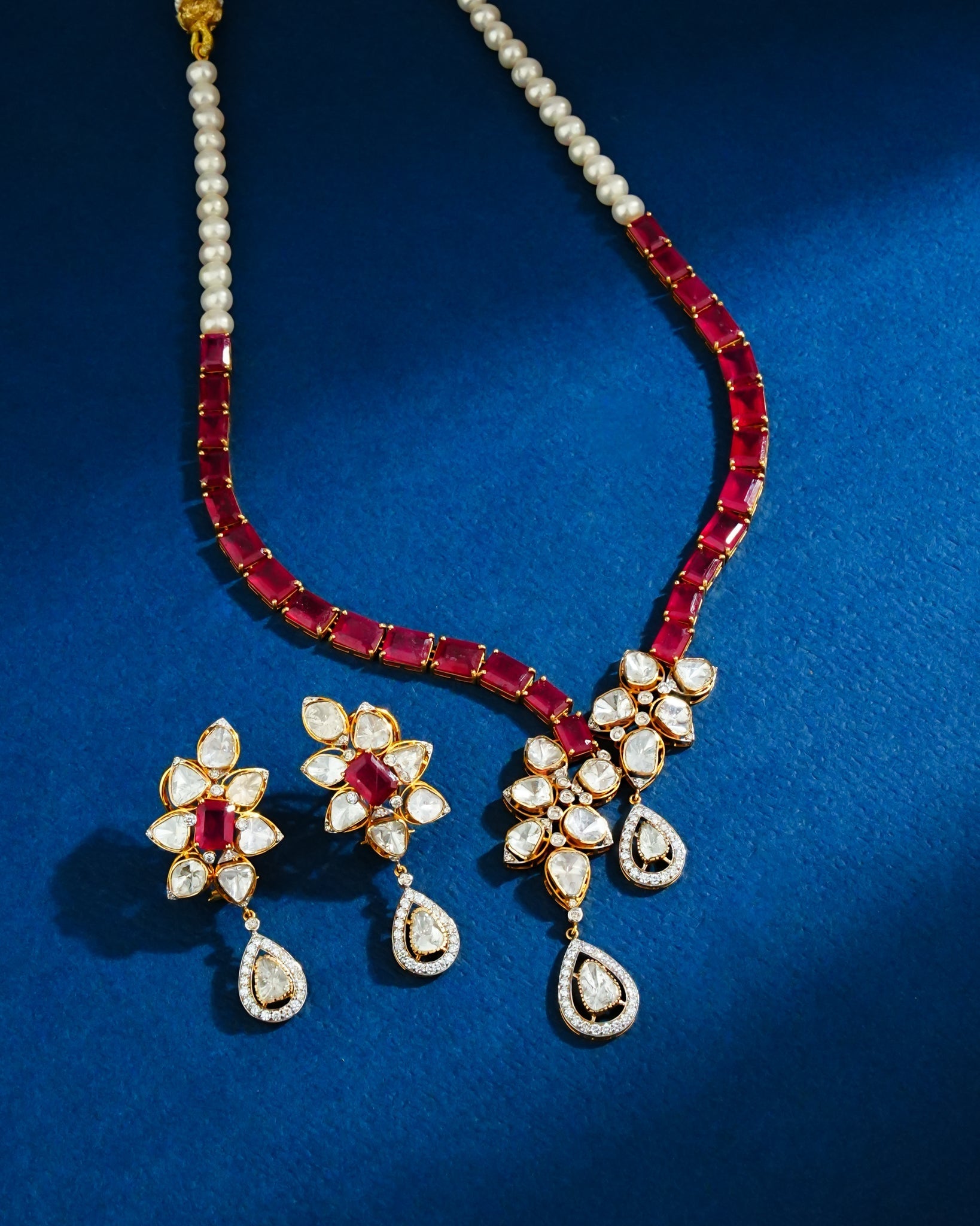Leena Polki And Diamond Necklace