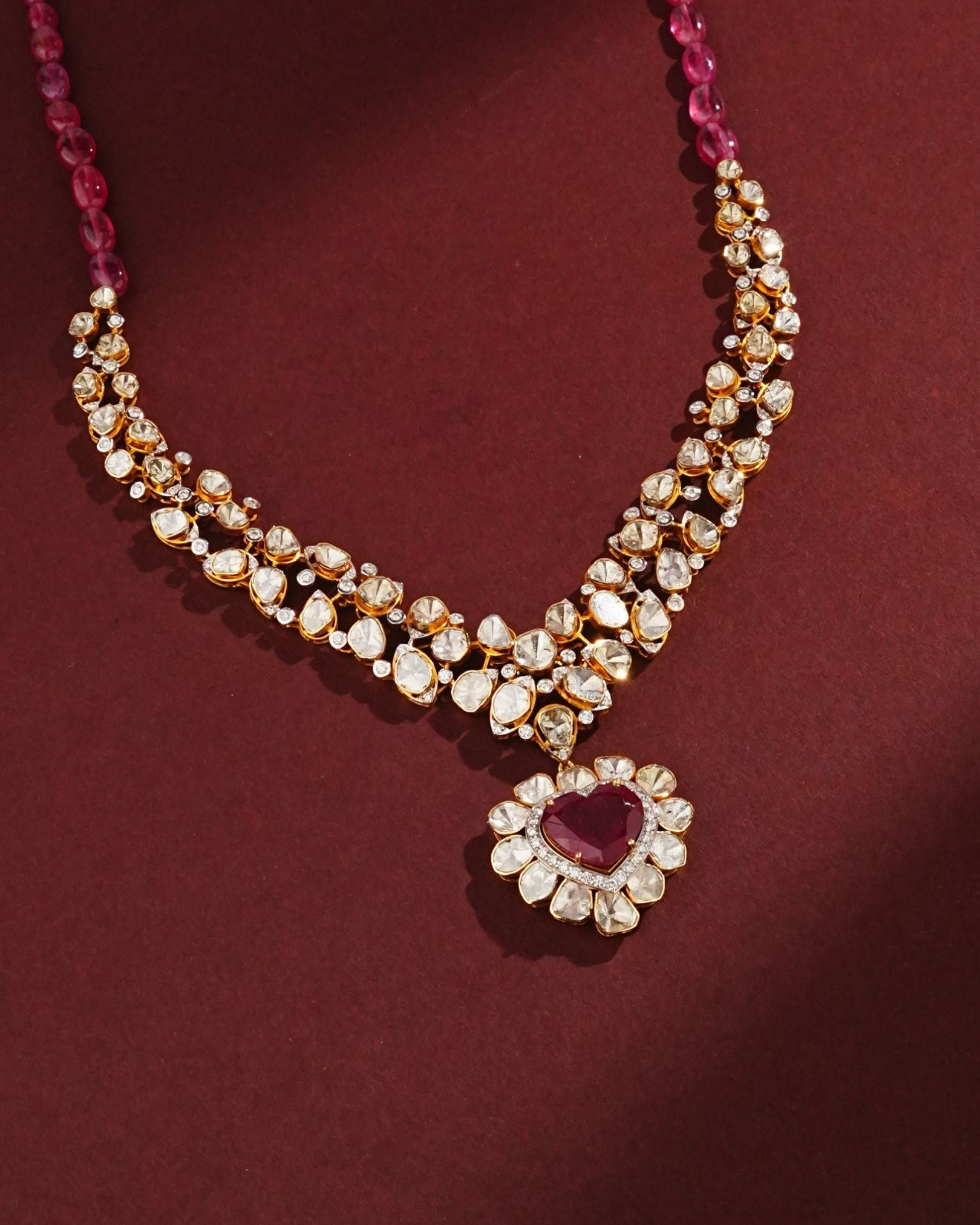 Renuka Polki And Diamond Necklace