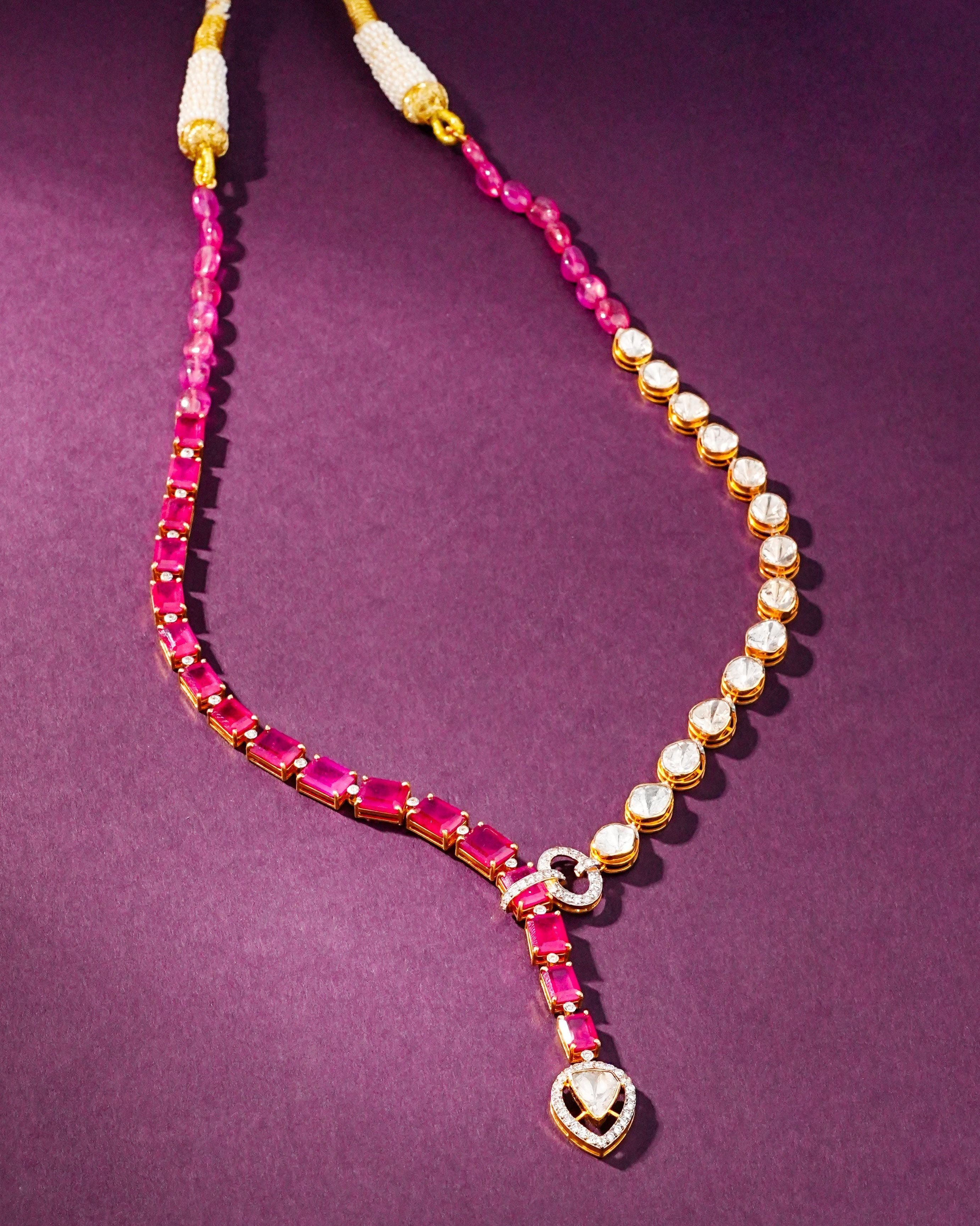 Tanushree Polki And Diamond Necklace