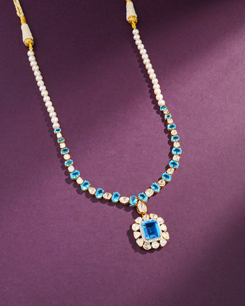 Zinal Polki And Diamond Necklace