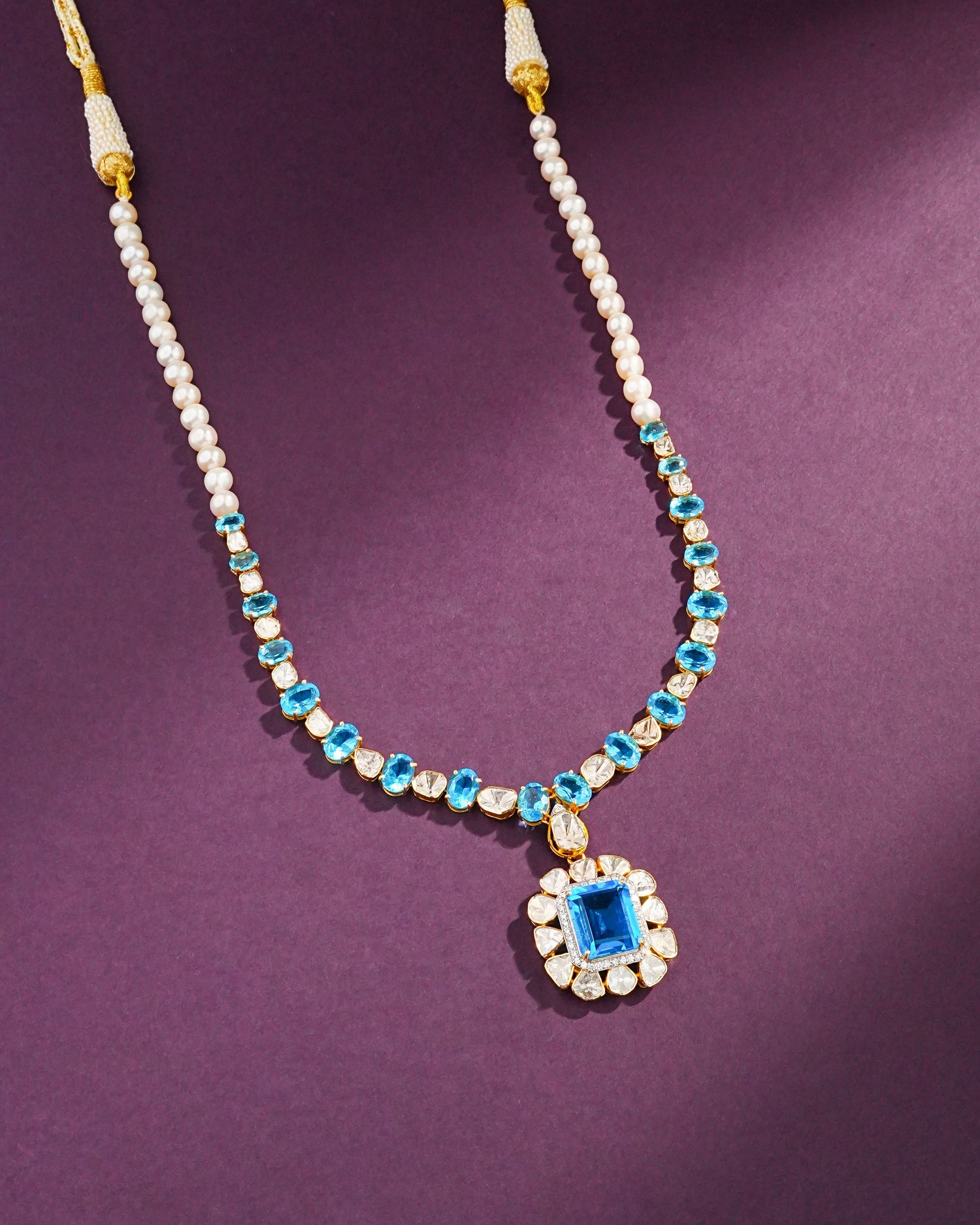 Zinal Polki And Diamond Necklace