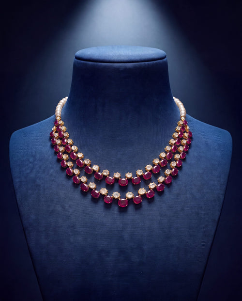 Karishma Polki And Diamond Necklace