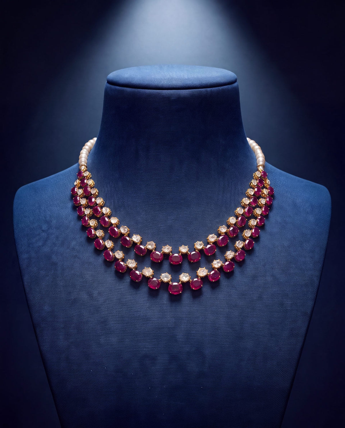 Karishma Polki And Diamond Necklace
