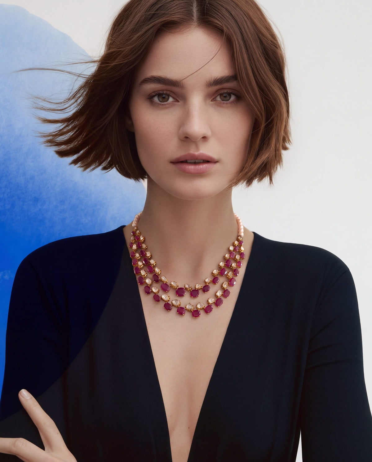 Karishma Polki And Diamond Necklace
