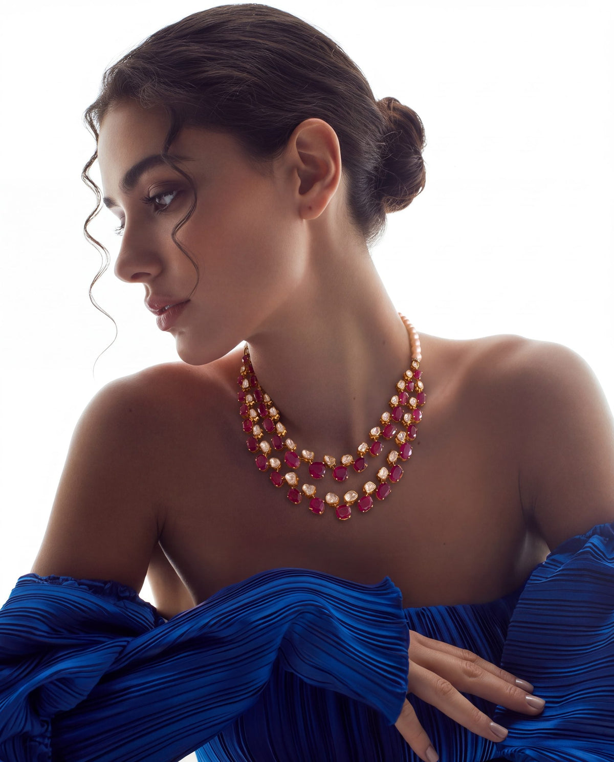Karishma Polki And Diamond Necklace