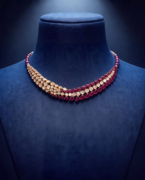 Ojasvi Polki And Diamond Necklace