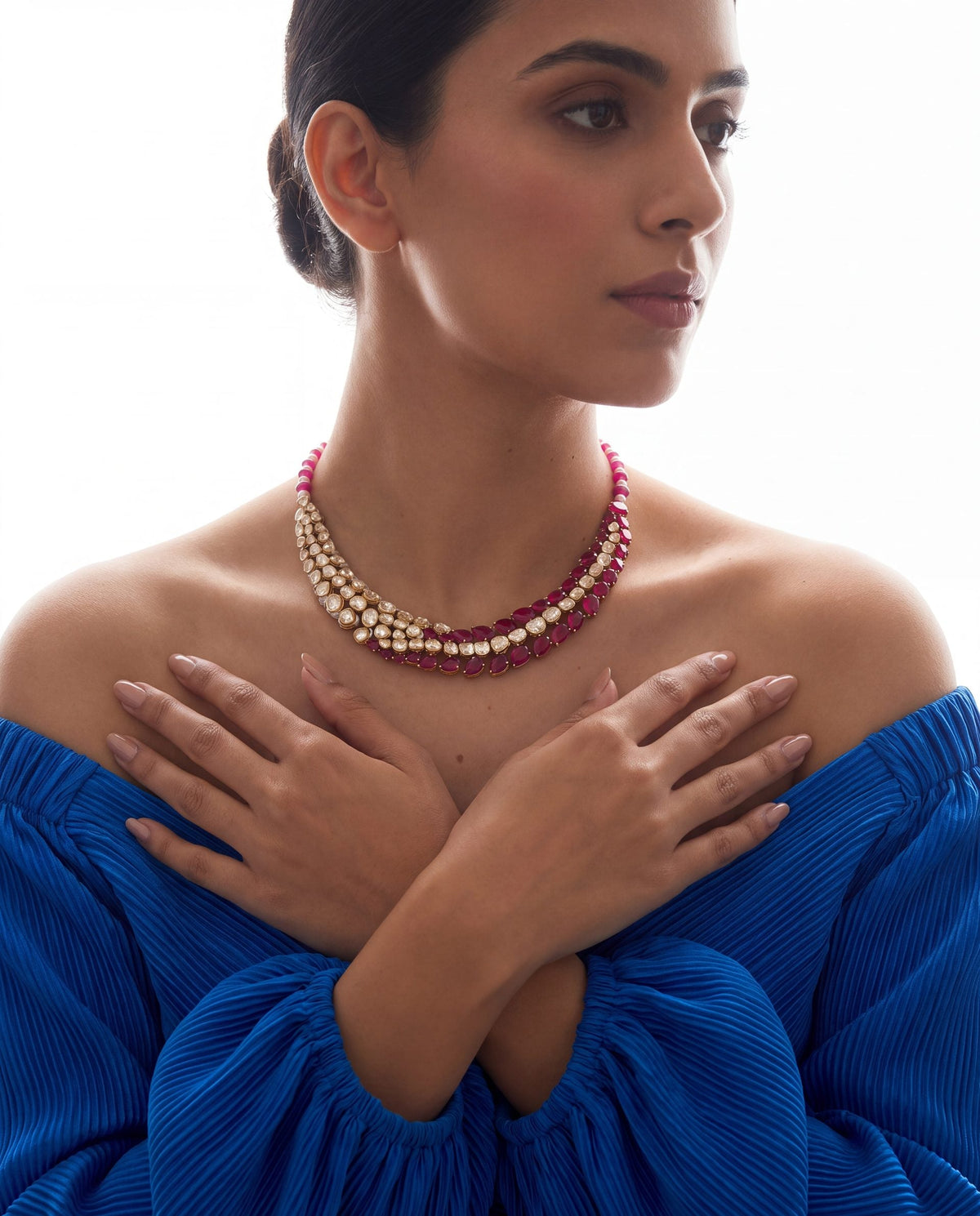 Ojasvi Polki And Diamond Necklace