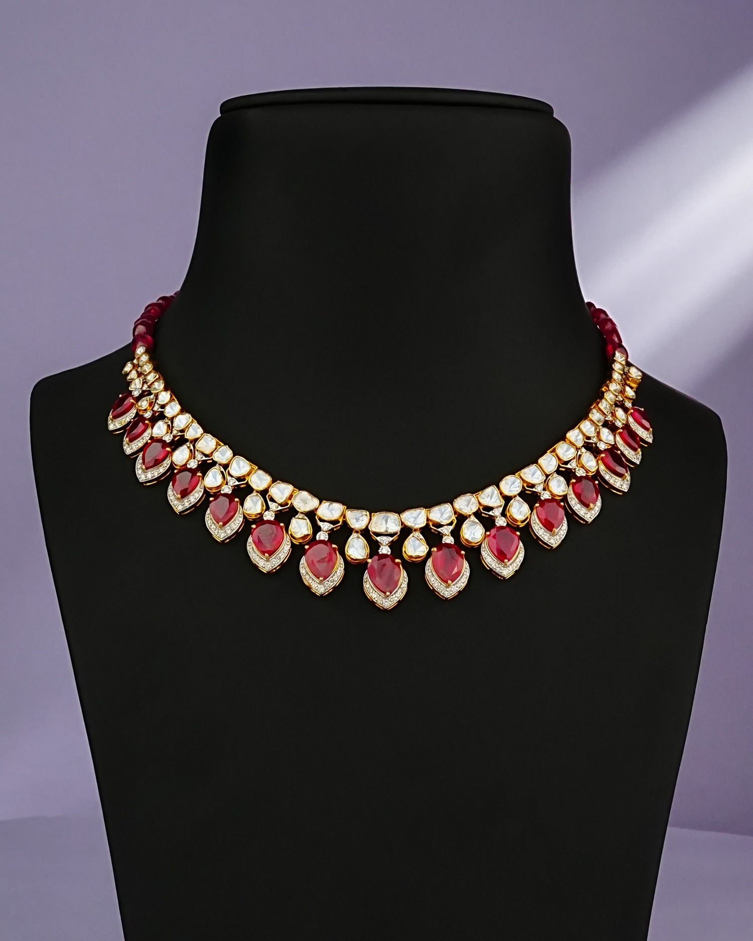 Sonika Polki And Diamond Necklace