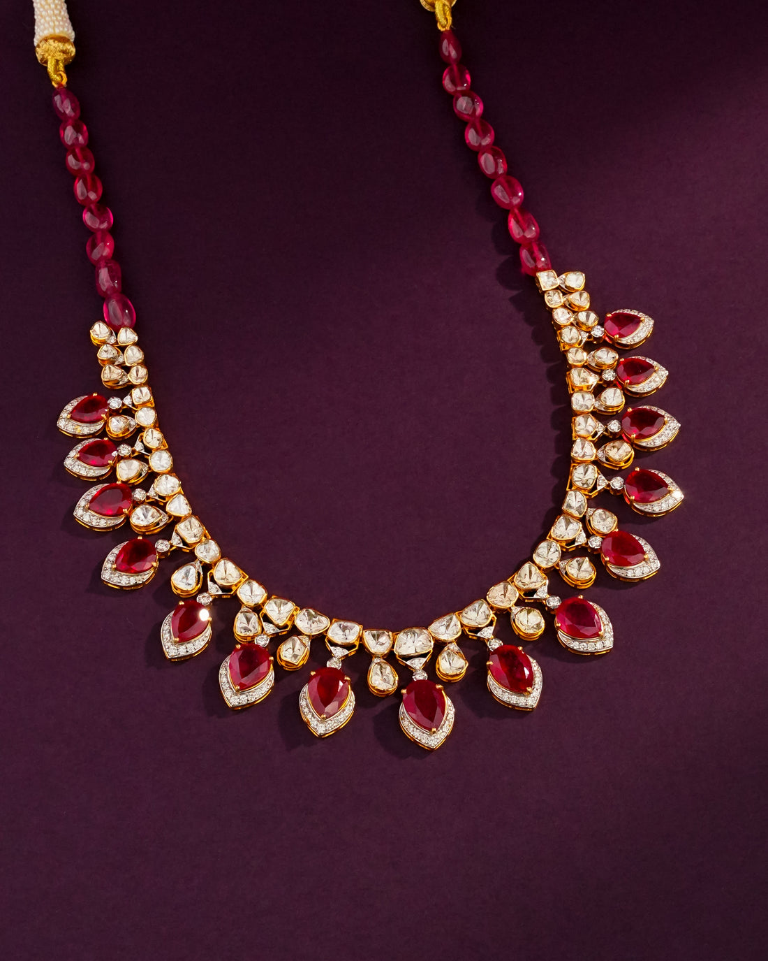 Sonika Polki And Diamond Necklace