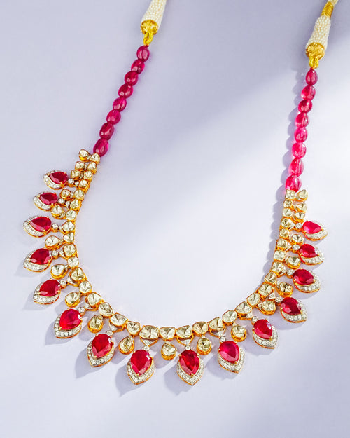 Sonika Polki And Diamond Necklace