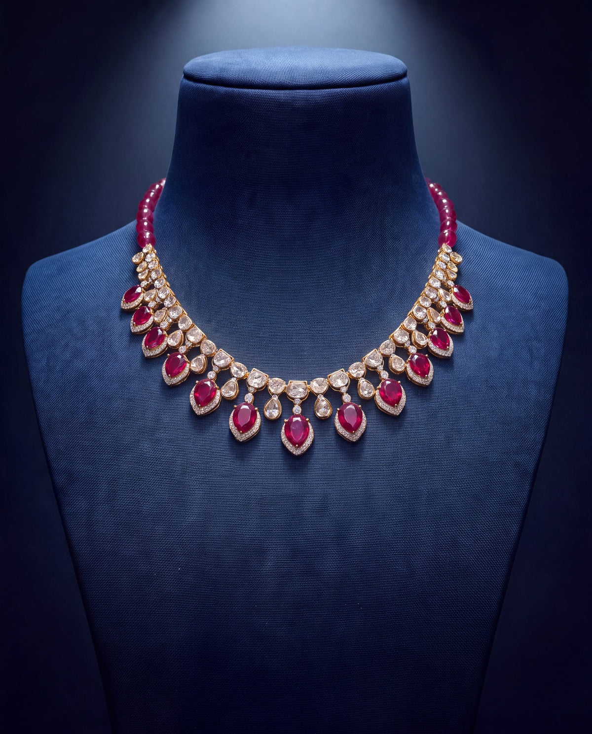 Sonika Polki And Diamond Necklace