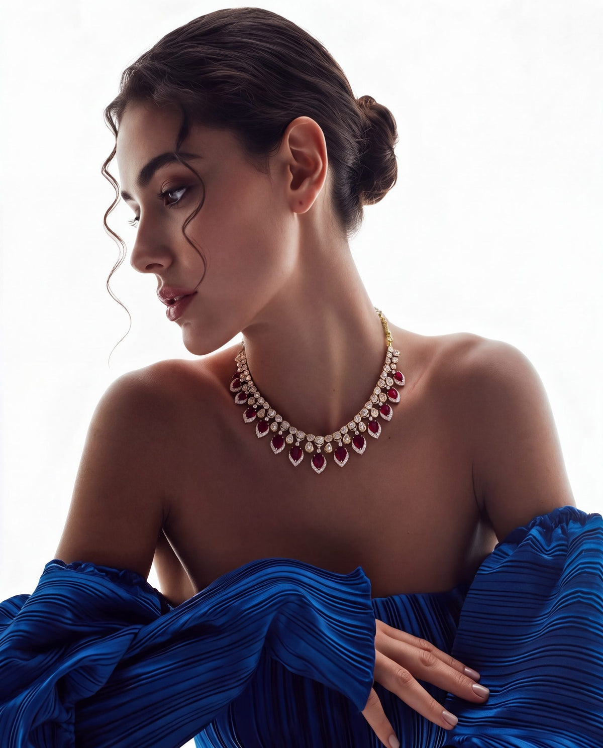 Sonika Polki And Diamond Necklace