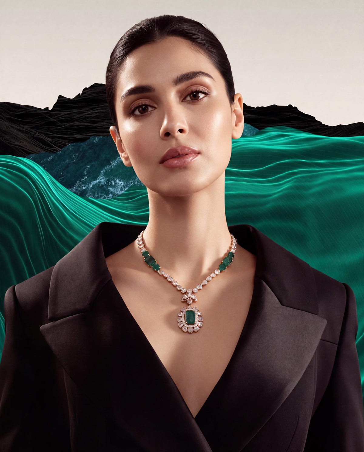 Ishaia Polki And Diamond Necklace