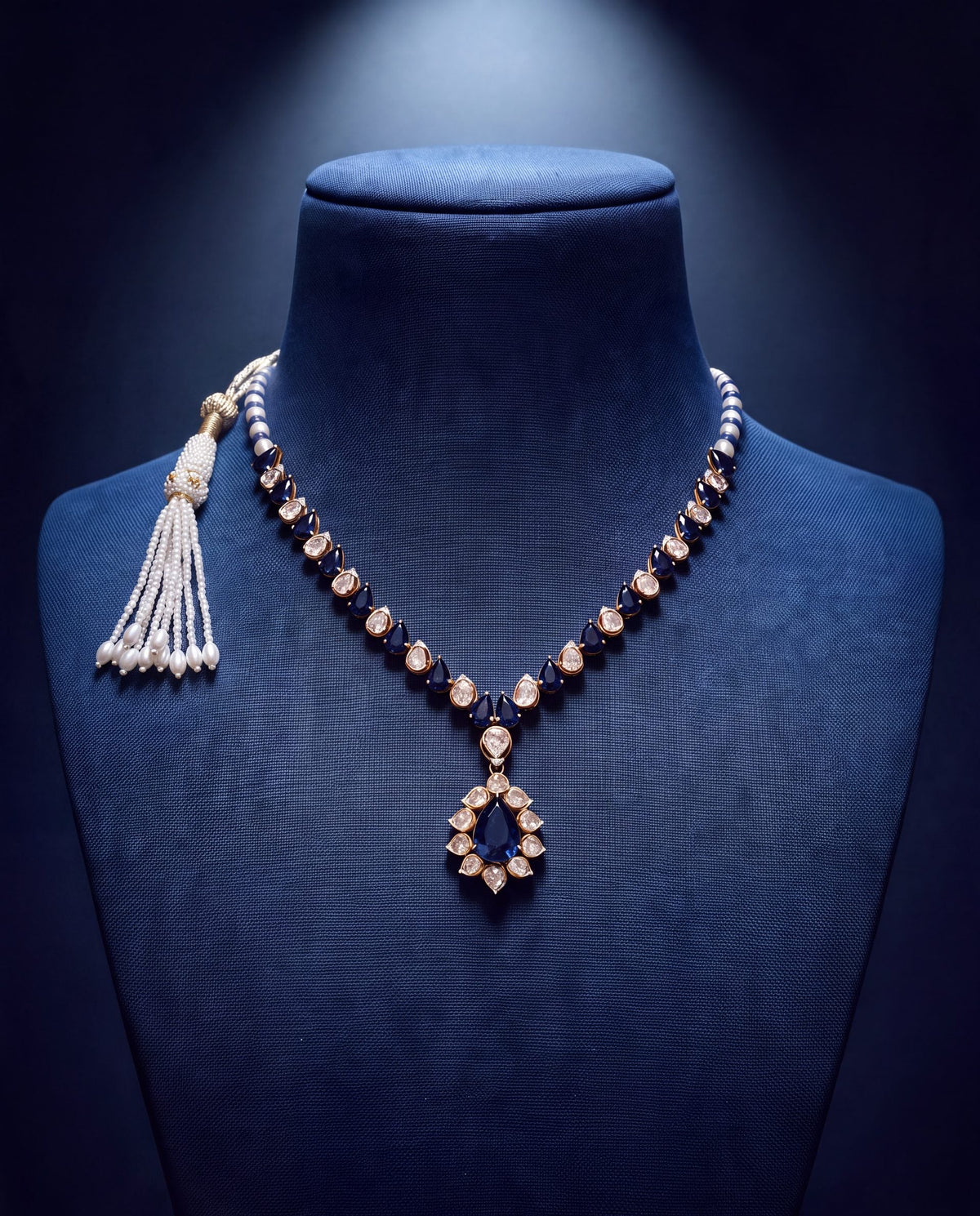 Reena Polki And Diamond Necklace