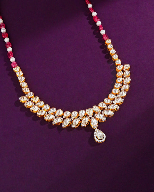 Firoza Polki And Diamond Necklace