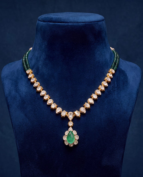 Itisha Polki And Diamond Necklace