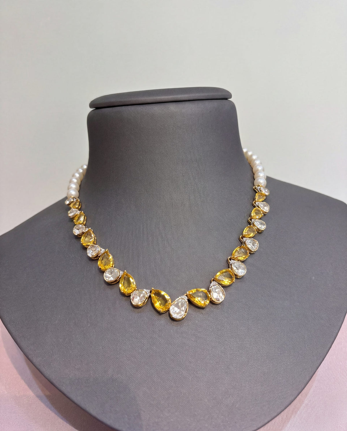Ishaya Polki And Diamond Necklace
