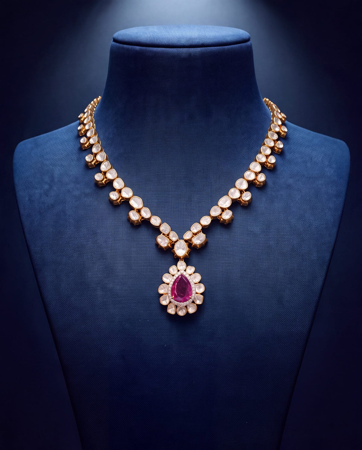 Sweta Polki And Diamond Necklace