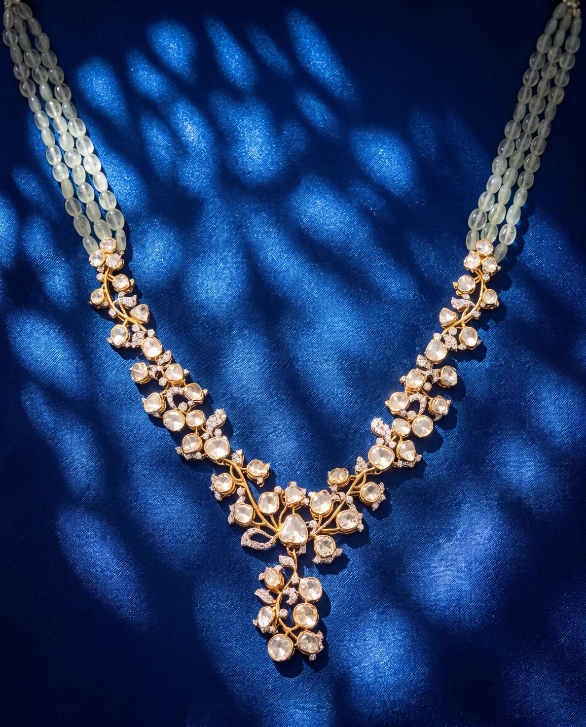 Deepika Polki And Diamond Necklace