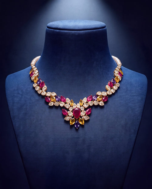 Tanisha Polki And Diamond Necklace