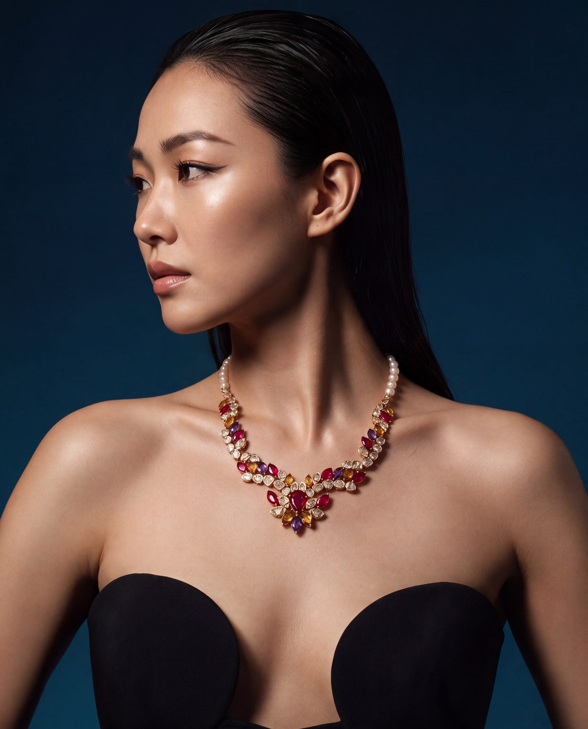 Tanisha Polki And Diamond Necklace