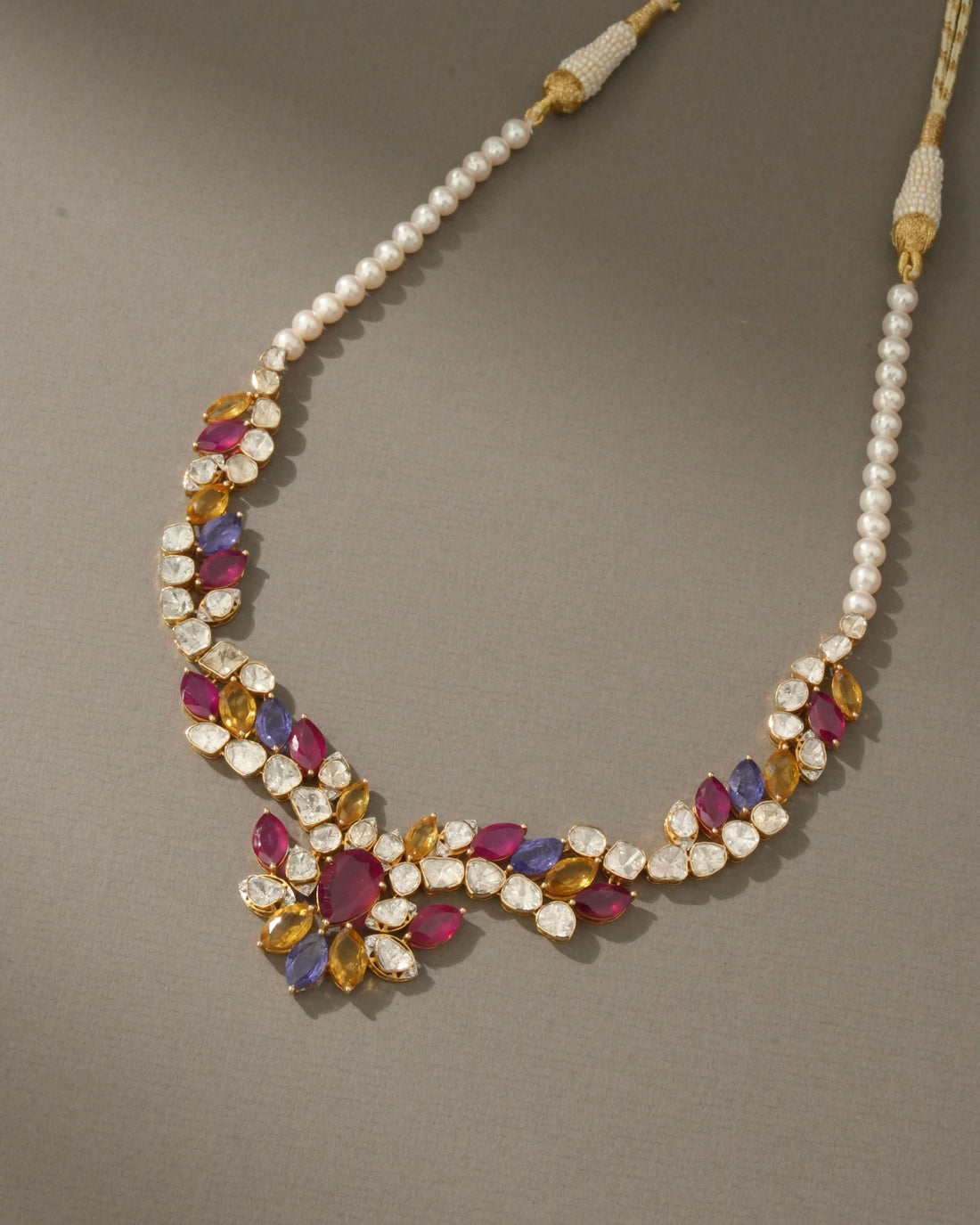 Tanisha Polki And Diamond Necklace