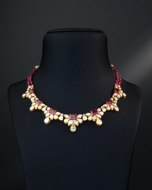 Bhumika Polki And Diamond Necklace