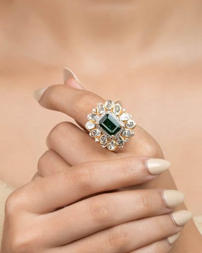 Tejal Polki And Diamond Ring