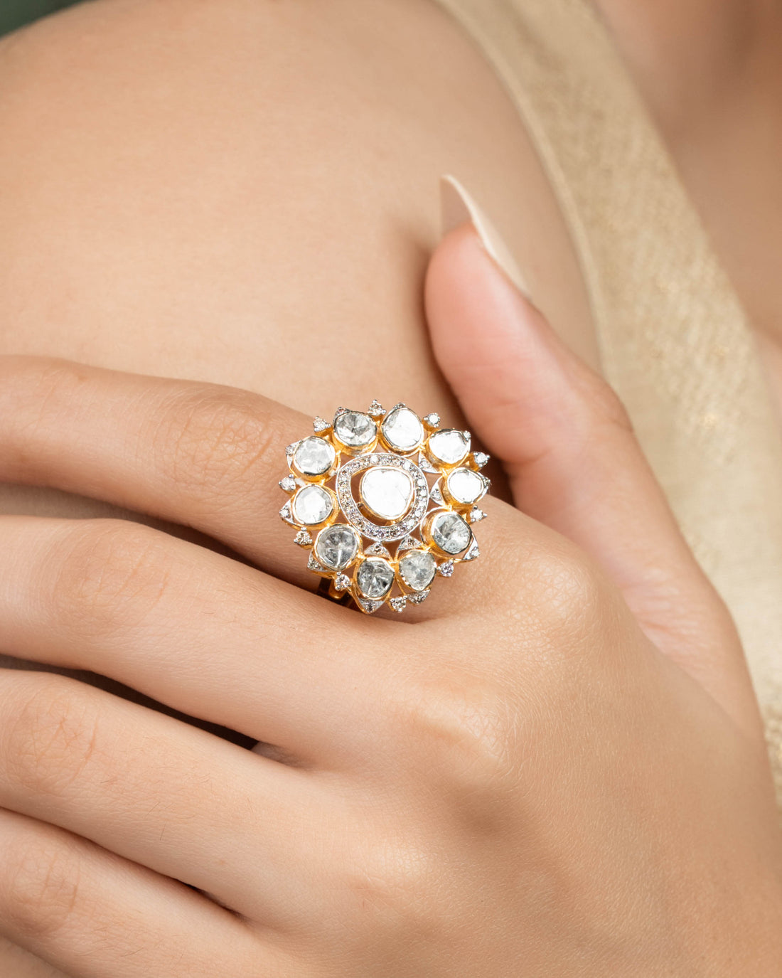 Elsa Polki And Diamond Ring