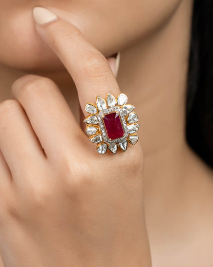 Saumya Polki And Diamond Ring