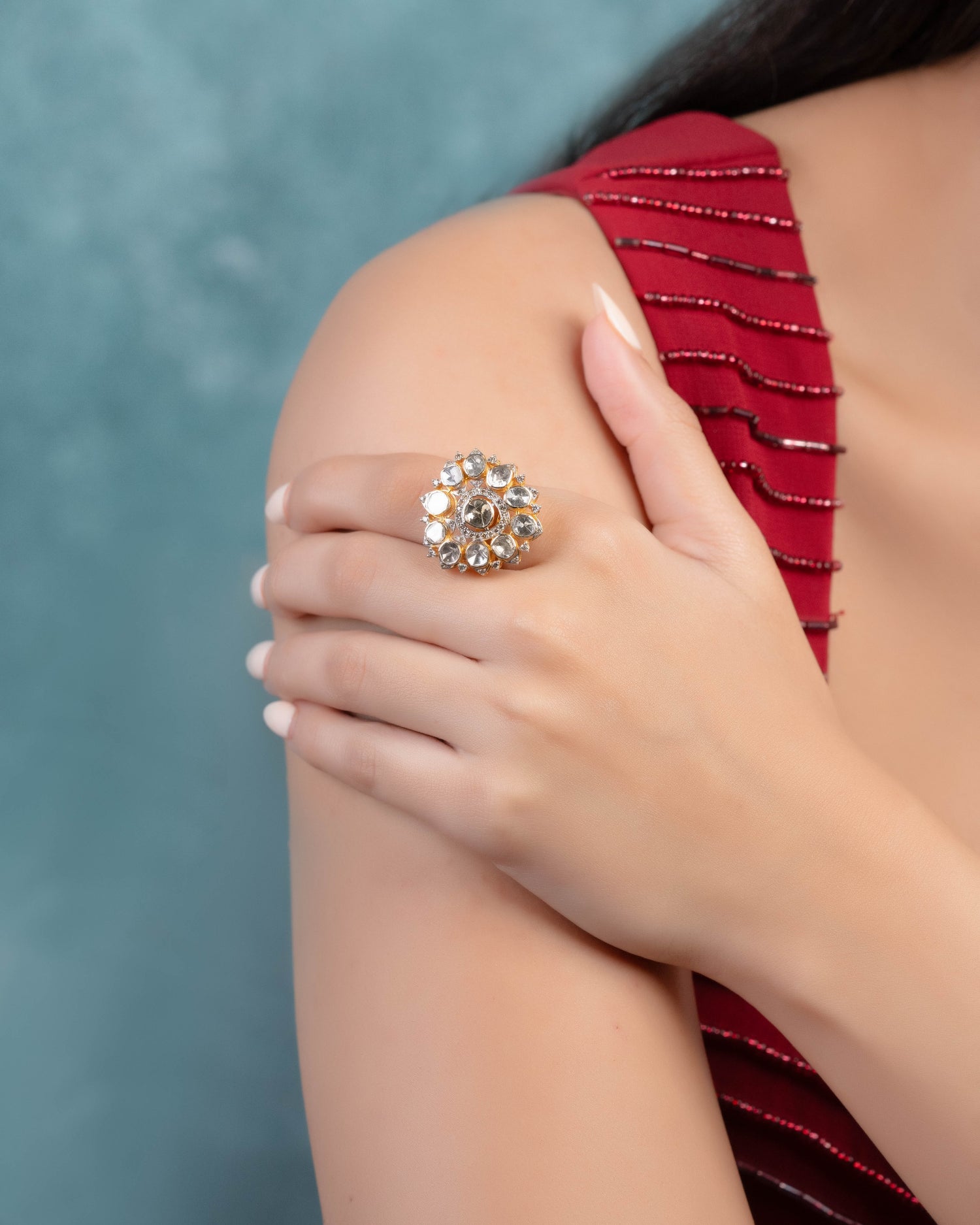 Vidhi Polki And Diamond Rings