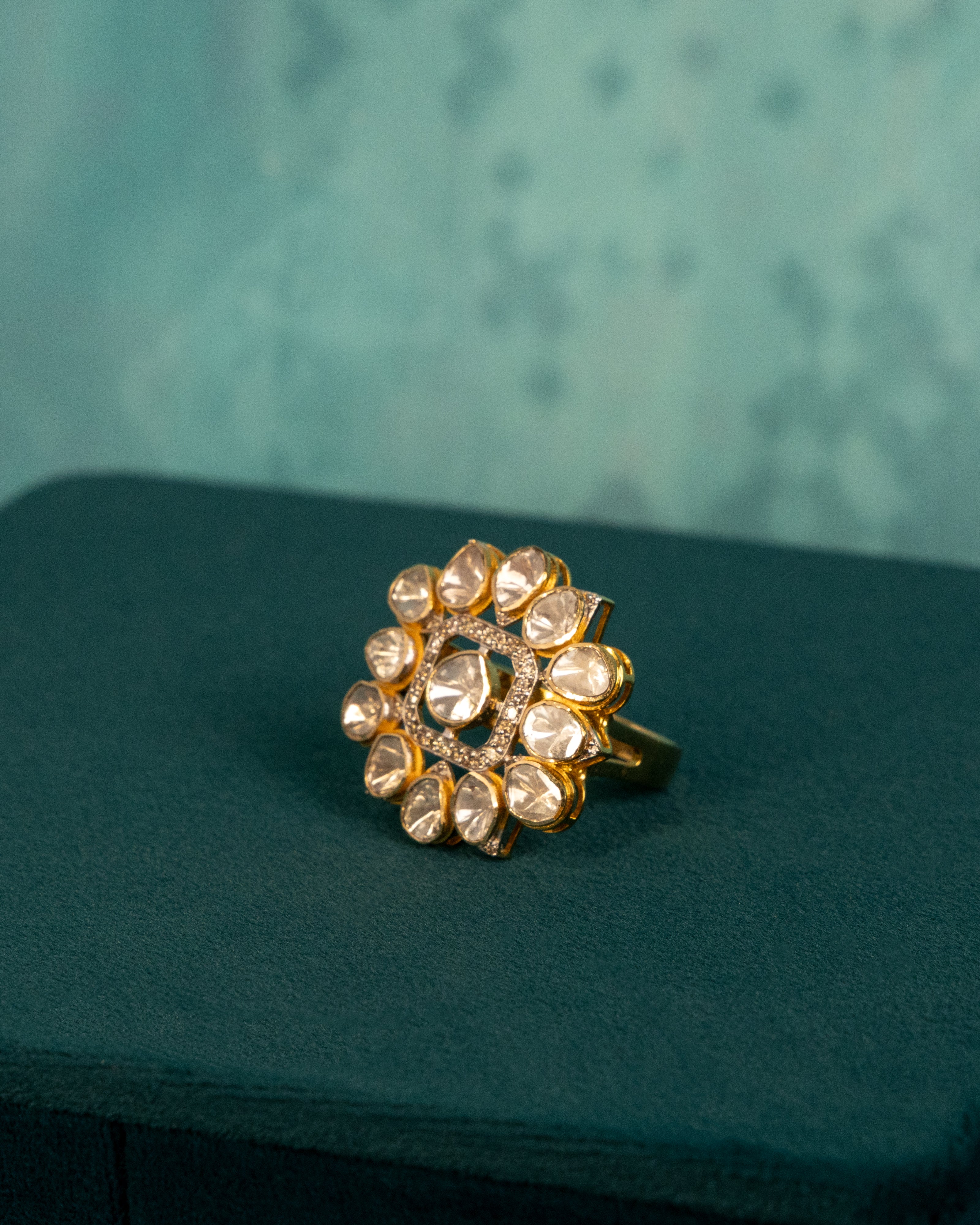 Isla Polki And Diamond Ring