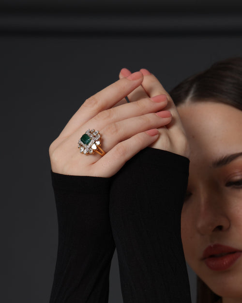 Thalia Polki And Diamond Ring