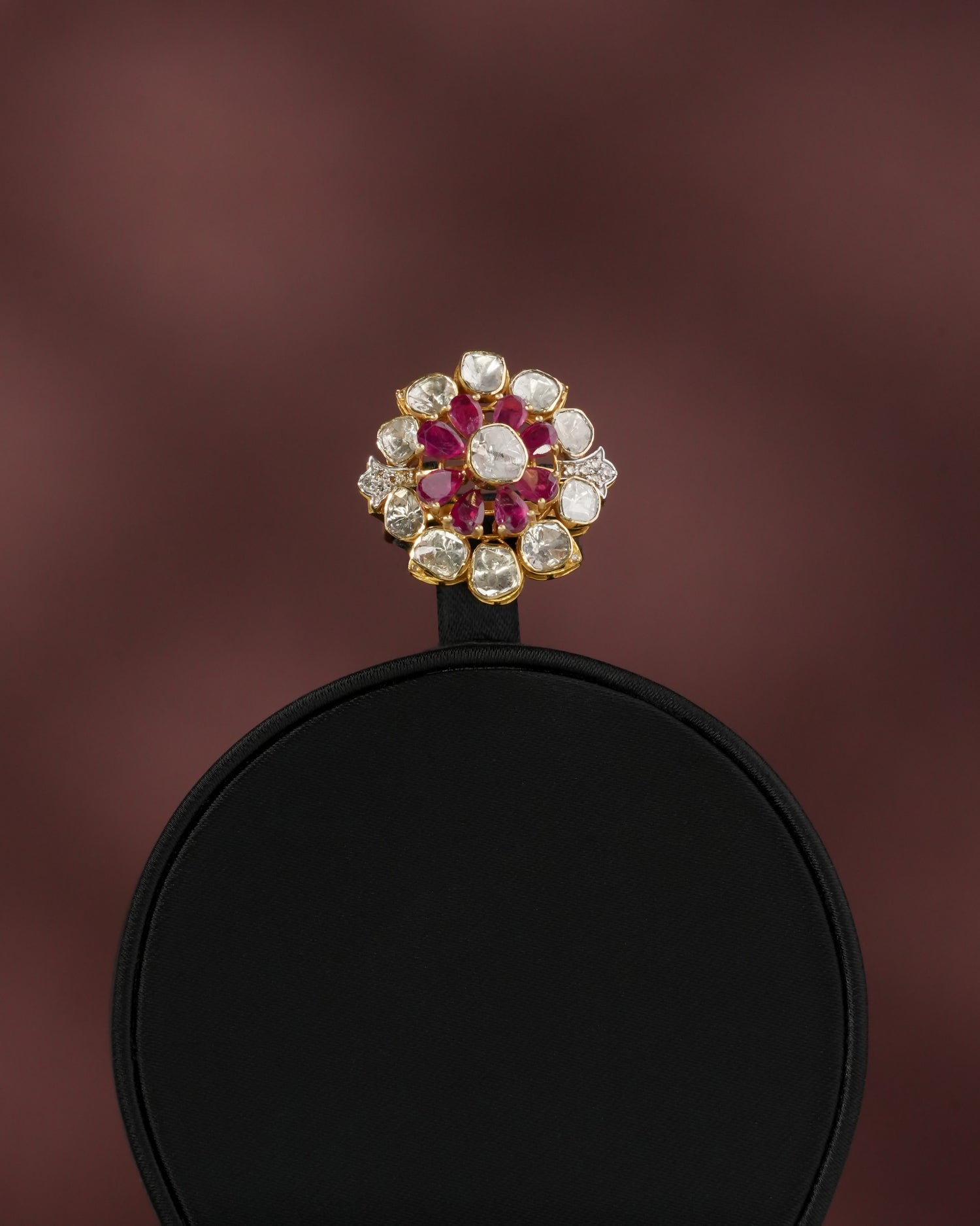 Aanavi Polki And Diamond Ring