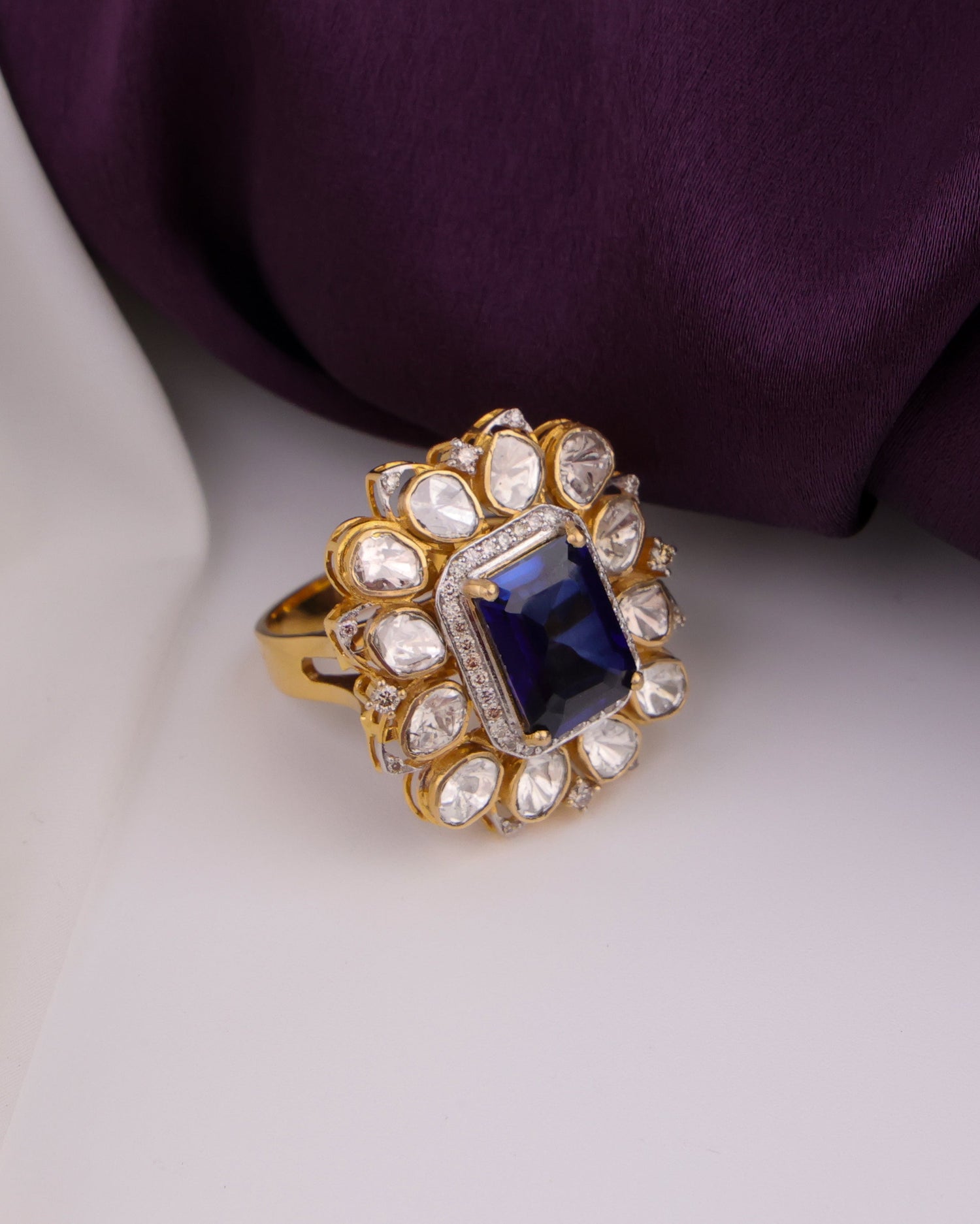 Olira Polki And Diamond Ring