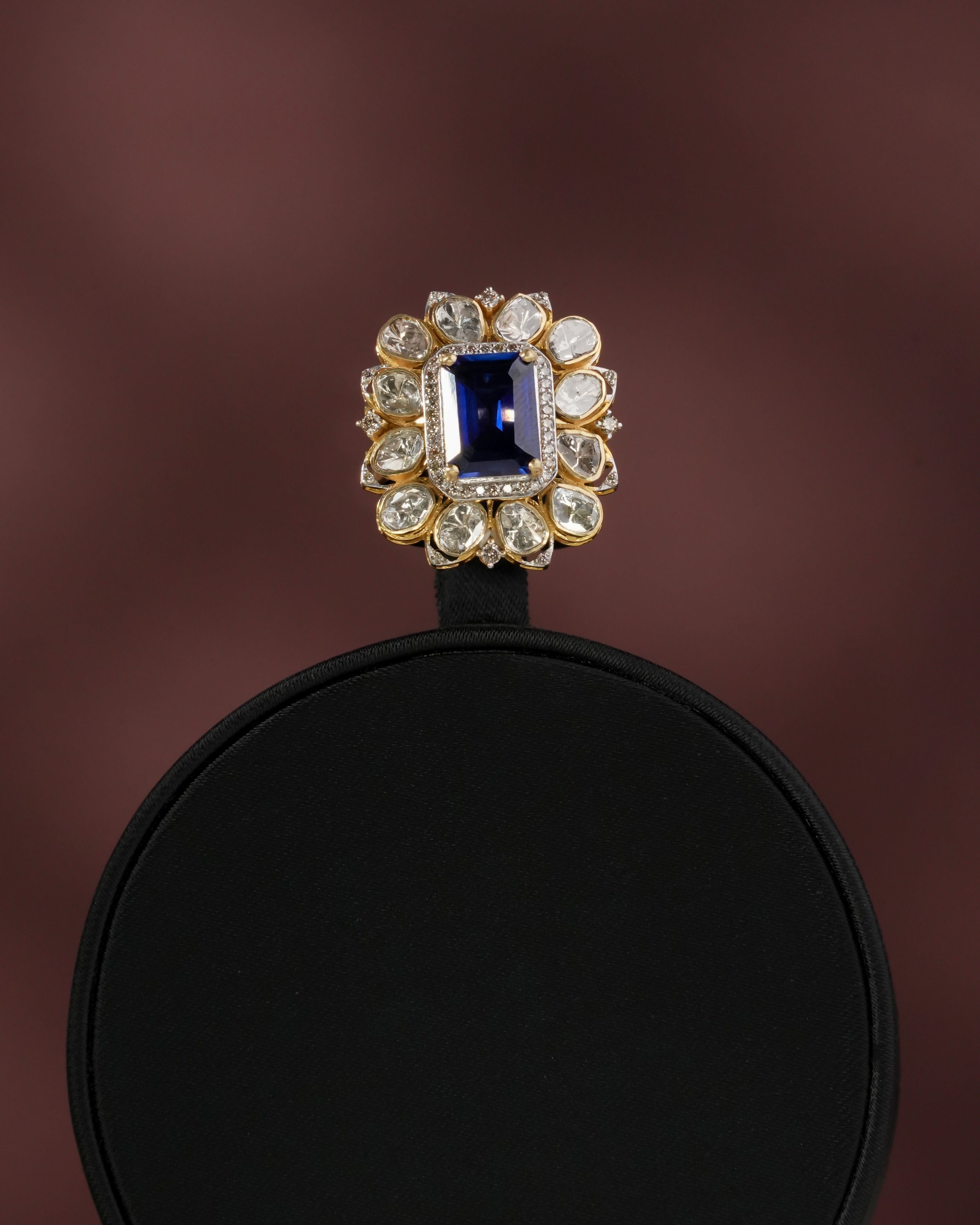 Olira Polki And Diamond Ring